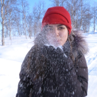 Beso de nieve en Kiruna (Laponnia sueca)